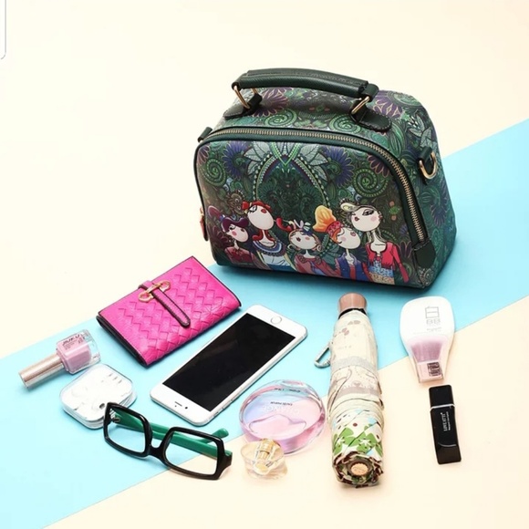 NEW SEOUL Vegan Leather Shoulder Handbag Satchel - Picture 5 of 7